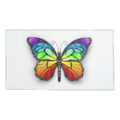 Rainbow-Schmetterling Monarch Kissenbezug (Rückseite-Links)