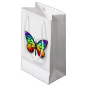 Rainbow-Schmetterling Monarch Kleine Geschenktüte (Vorderseite Schrägansicht)