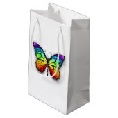 Rainbow-Schmetterling Monarch Kleine Geschenktüte (Rückseite Schrägansicht)