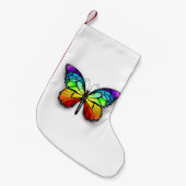 Rainbow-Schmetterling Monarch Kleiner Weihnachtsstrumpf (Vorderansicht (hängend))