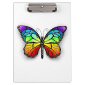 Rainbow-Schmetterling Monarch Klemmbrett (Vorderseite)