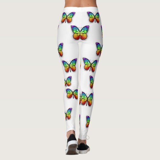 Rainbow-Schmetterling Monarch Leggings (Rückseite)