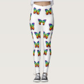 Rainbow-Schmetterling Monarch Leggings (Vorderseite)