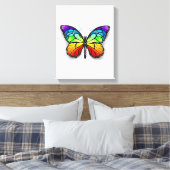 Rainbow-Schmetterling Monarch Leinwanddruck (Insitu (Schlafzimmer))