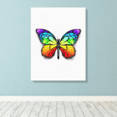 Rainbow-Schmetterling Monarch Leinwanddruck (Insitu (Holzboden))