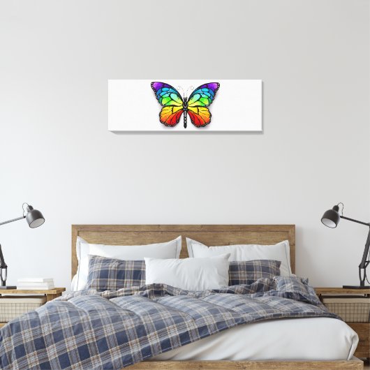 Rainbow-Schmetterling Monarch Leinwanddruck (Insitu (Schlafzimmer))