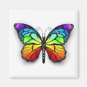 Rainbow-Schmetterling Monarch Magnet (Vorne)