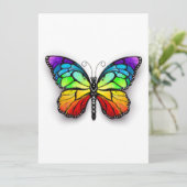 Rainbow-Schmetterling Monarch Menükarte (Stehend Vorderseite)