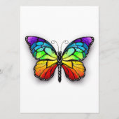 Rainbow-Schmetterling Monarch Menükarte (Vorderseite)