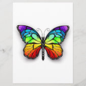 Rainbow-Schmetterling Monarch Menükarte (Vorderseite)