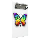 Rainbow-Schmetterling Monarch Mini Klemmbrett (Schrägansicht)