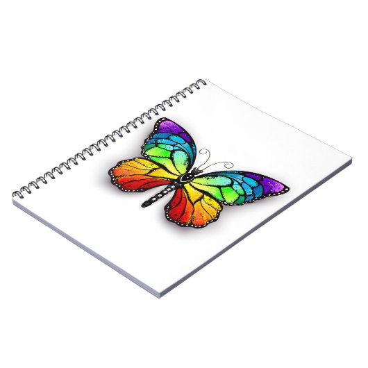 Rainbow-Schmetterling Monarch Notizblock (Linke Seite)