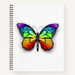 Rainbow-Schmetterling Monarch Notizblock