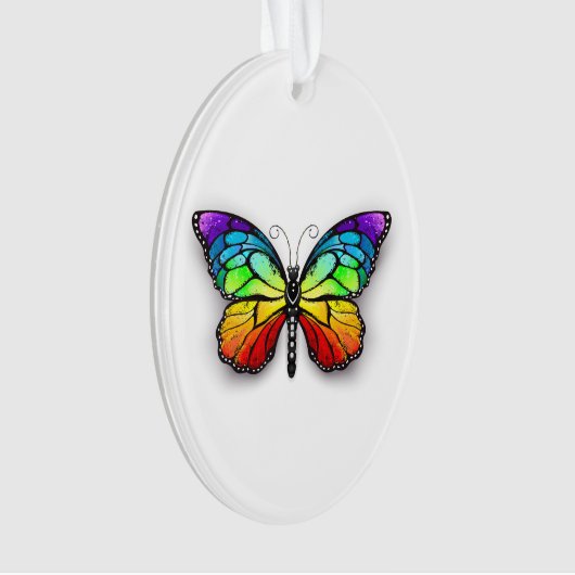 Rainbow-Schmetterling Monarch Ornament (Vorderseite)