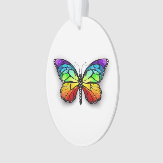 Rainbow-Schmetterling Monarch Ornament (Vorderseite)