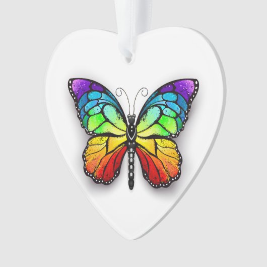 Rainbow-Schmetterling Monarch Ornament (Vorderseite)
