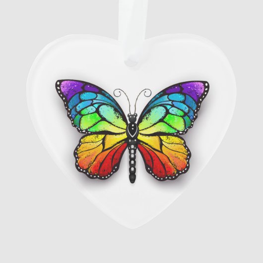 Rainbow-Schmetterling Monarch Ornament (Rückseite)