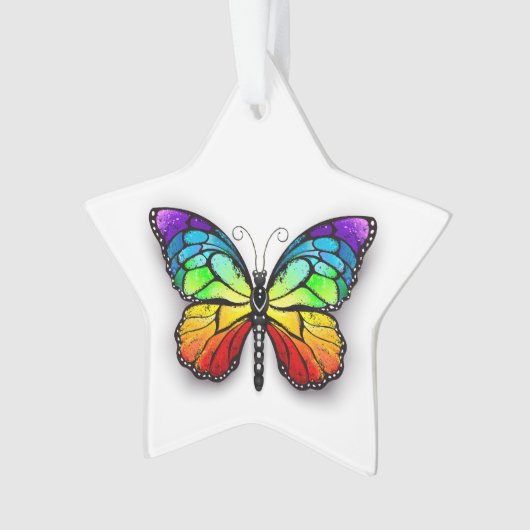 Rainbow-Schmetterling Monarch Ornament (Vorderseite)