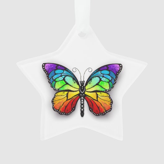 Rainbow-Schmetterling Monarch Ornament (Vorderseite)
