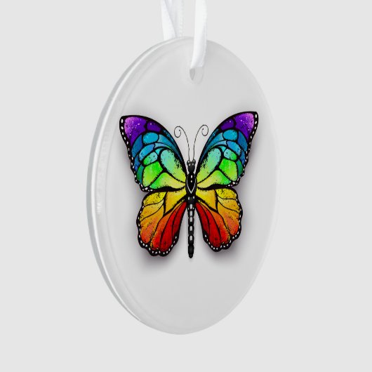 Rainbow-Schmetterling Monarch Ornament (Vorderseite)