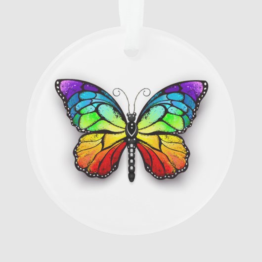 Rainbow-Schmetterling Monarch Ornament (Rückseite)