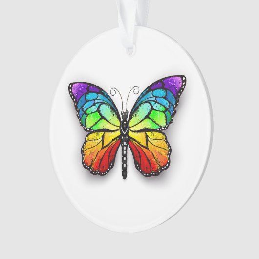 Rainbow-Schmetterling Monarch Ornament (Vorderseite)