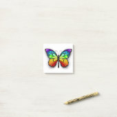 Rainbow-Schmetterling Monarch Post-it Klebezettel (Auf Schreibtisch)