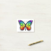 Rainbow-Schmetterling Monarch Post-it Klebezettel (Auf Schreibtisch)