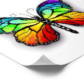 Rainbow-Schmetterling Monarch Poster (Ecke)