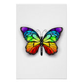 Rainbow-Schmetterling Monarch Poster (Vorderseite)