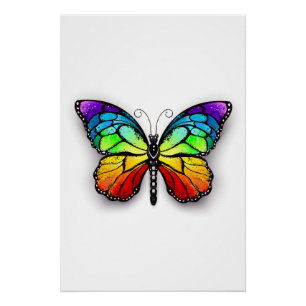 Rainbow-Schmetterling Monarch Poster