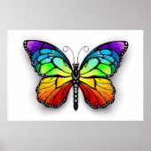 Rainbow-Schmetterling Monarch Poster (Vorne)