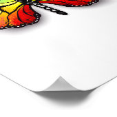 Rainbow-Schmetterling Monarch Poster (Ecke)
