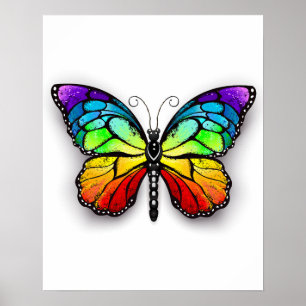 Rainbow-Schmetterling Monarch Poster