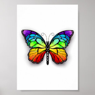 Rainbow-Schmetterling Monarch Poster