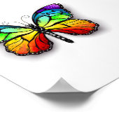 Rainbow-Schmetterling Monarch Poster (Ecke)