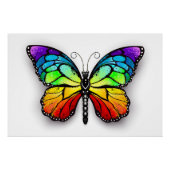 Rainbow-Schmetterling Monarch Poster (Vorderseite)