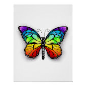 Rainbow-Schmetterling Monarch Poster (Vorderseite)
