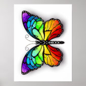 Rainbow-Schmetterling Monarch Poster (Vorne)