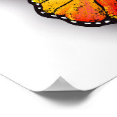 Rainbow-Schmetterling Monarch Poster (Ecke)