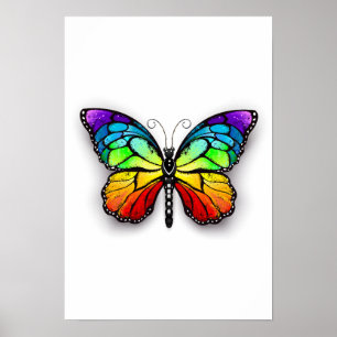 Rainbow-Schmetterling Monarch Poster
