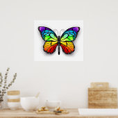 Rainbow-Schmetterling Monarch Poster (Küche)