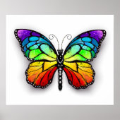 Rainbow-Schmetterling Monarch Poster (Vorne)