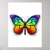 Rainbow-Schmetterling Monarch Poster (Vorne)