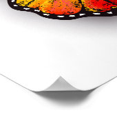 Rainbow-Schmetterling Monarch Poster (Ecke)