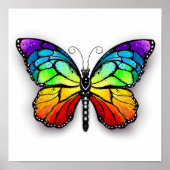 Rainbow-Schmetterling Monarch Poster (Vorne)