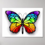 Rainbow-Schmetterling Monarch Poster (Vorne)