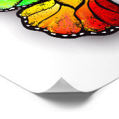 Rainbow-Schmetterling Monarch Poster (Ecke)