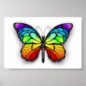 Rainbow-Schmetterling Monarch Poster (Vorne)