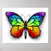 Rainbow-Schmetterling Monarch Poster (Vorne)